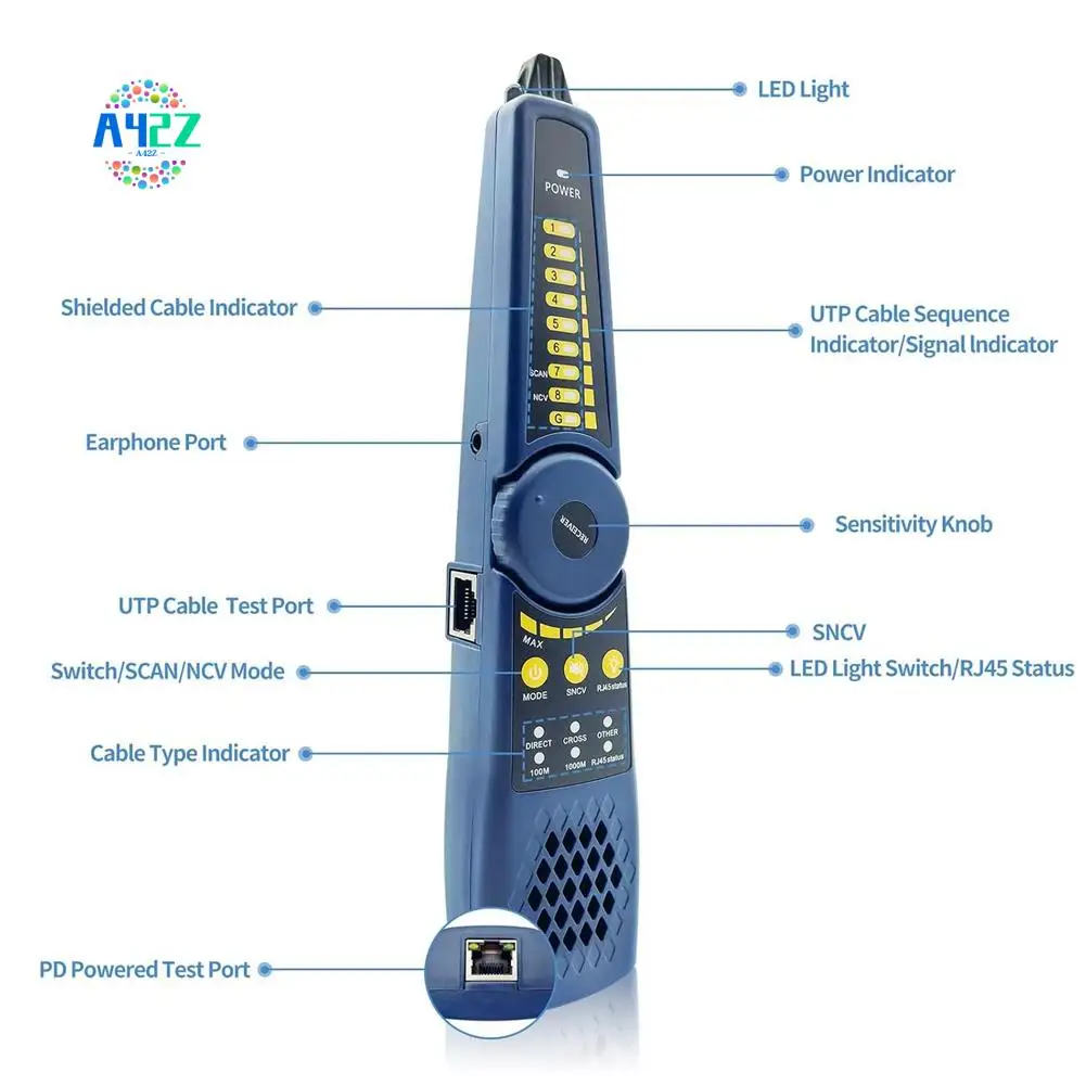 a42z-network-cable-with-electroscope-for-cctv-tester-efficient-cable-tracing-tool-for-ipc-5200plus-ipc-9800plus