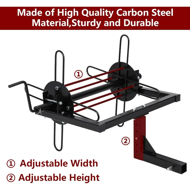 Iron Wire Unroller - Wire Unroller with Bolts, Receiver Hitch Compatible, Fencing Wire Spreader with 2" Receiver, for Trucks, Tr