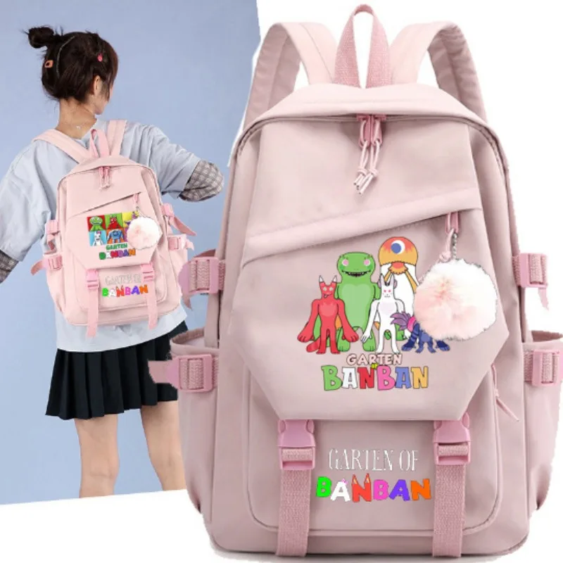 The New Class Class Garden Game Junior High School Student Bag Children's Cartoon Cute Backpack Is Light and Practical