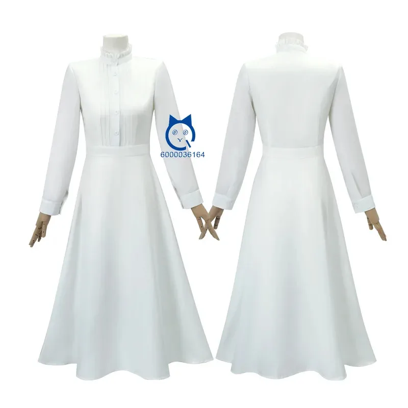 أزياء Frieren: Beyond Journey's End Fern التأثيرية ملابس أنيمي معطف أسود فستان أبيض مجموعة كاملة للنساء لعب الأدوار ComicCon