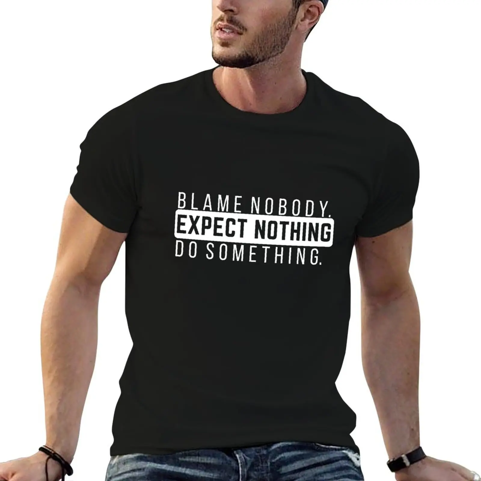 

t cotton shirt shirts man for Blame pack Nobody Nothing t tees T-Shirt graphic Expect