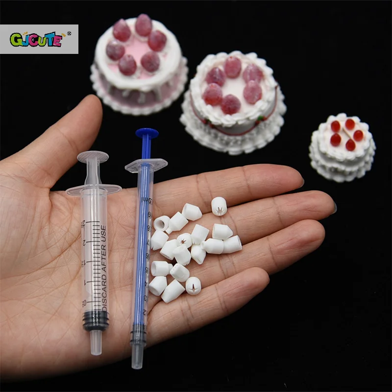 Mini Simulation Cream Soil Decoration Mouth DIY Miniature Cakes Tools Pottery Clay Dessert Foods Piping Tip Tool