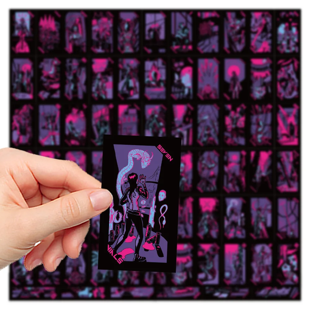 72pcs Dark Gothic Tarot Card Series Graffiti Stickers Suitable for Helmets Desktop Wall Decoration DIY Sticker Pack Wholesale