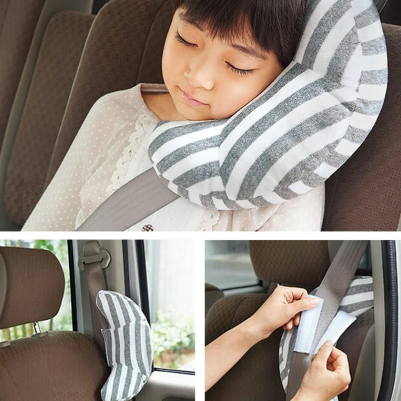 1 قطعة مسند الرأس بالمقعد السيارة النوم رئيس دعم الأطفال قيلولة حزام الكتف وسادة غطاء الرقبة للأطفال الطفل السفر اكسسوارات السيارات