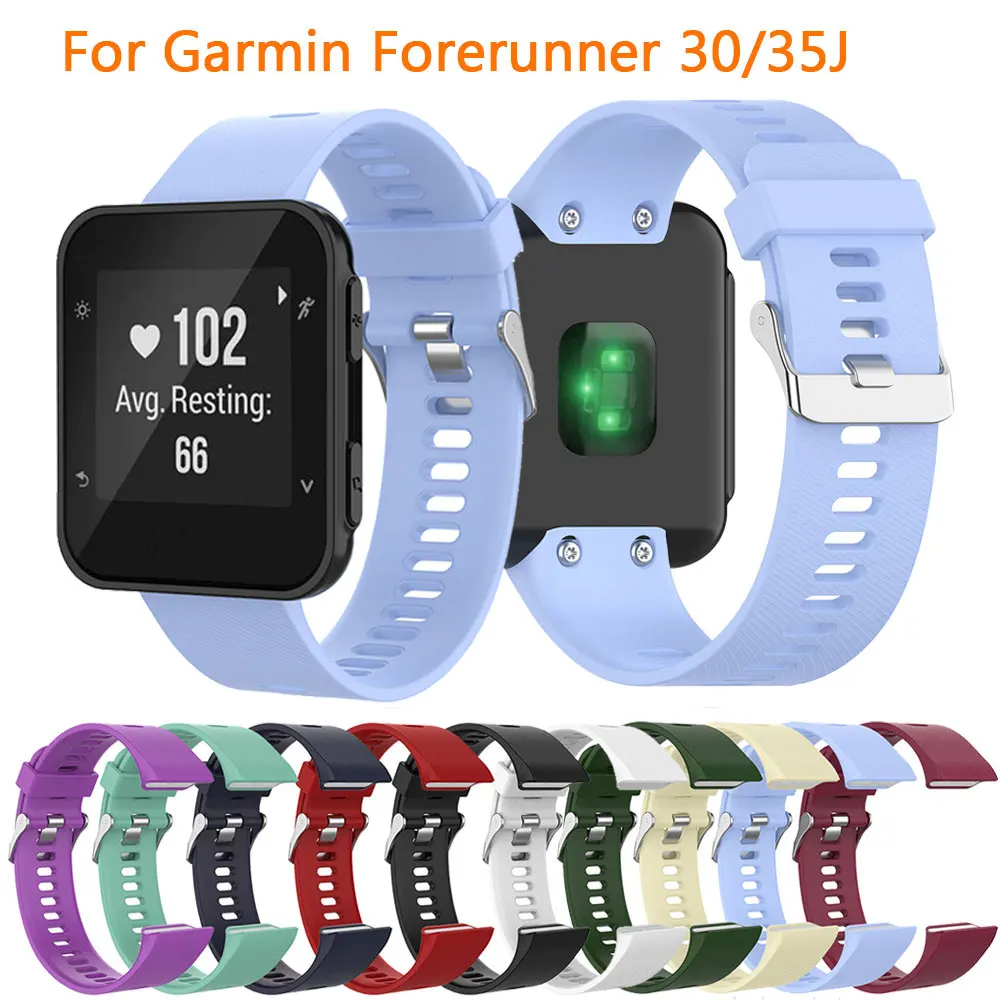 Watch Strap For Garmin Forerunner 35 30 Soft Silicone Outdoor Smartwatch Band Wristband For ForeAthlete 35J Forerunner35J