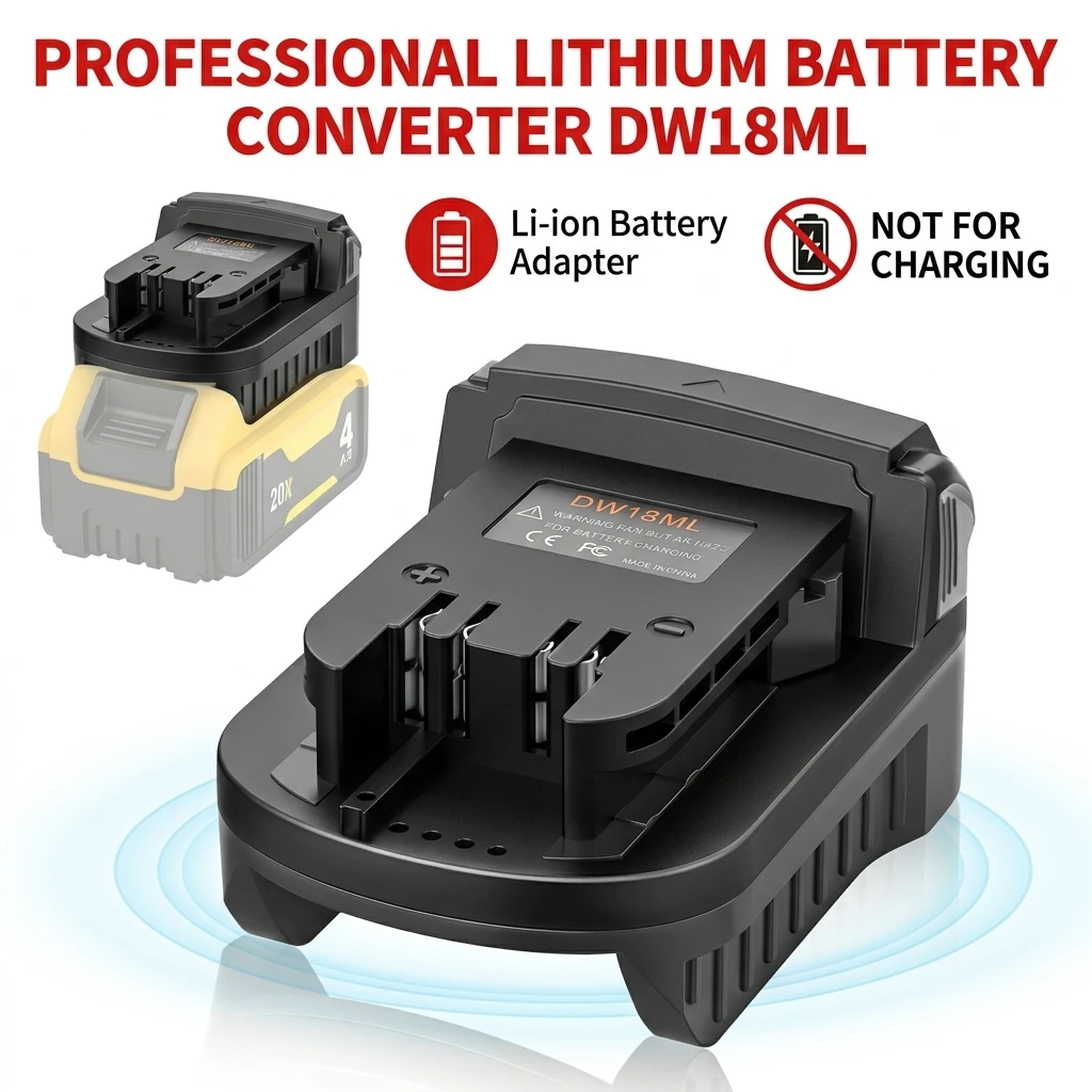 DW18ML for Dewalt to for Milwaukee Battery Adapter Convert for DeWalt 18v Lithium Battery to for Milwaukee 18v Power Tools