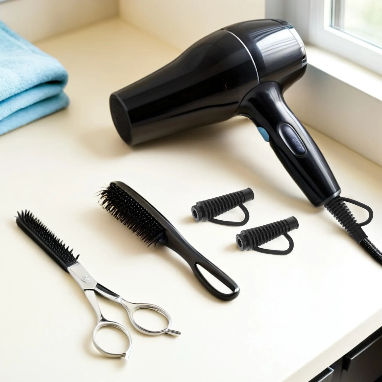 Hair Dryer Cable Bend Protector Flexible Cord Boot Anti-Breaking Strain Relief Sleeve Heat Resistant Joint Protector for Hair