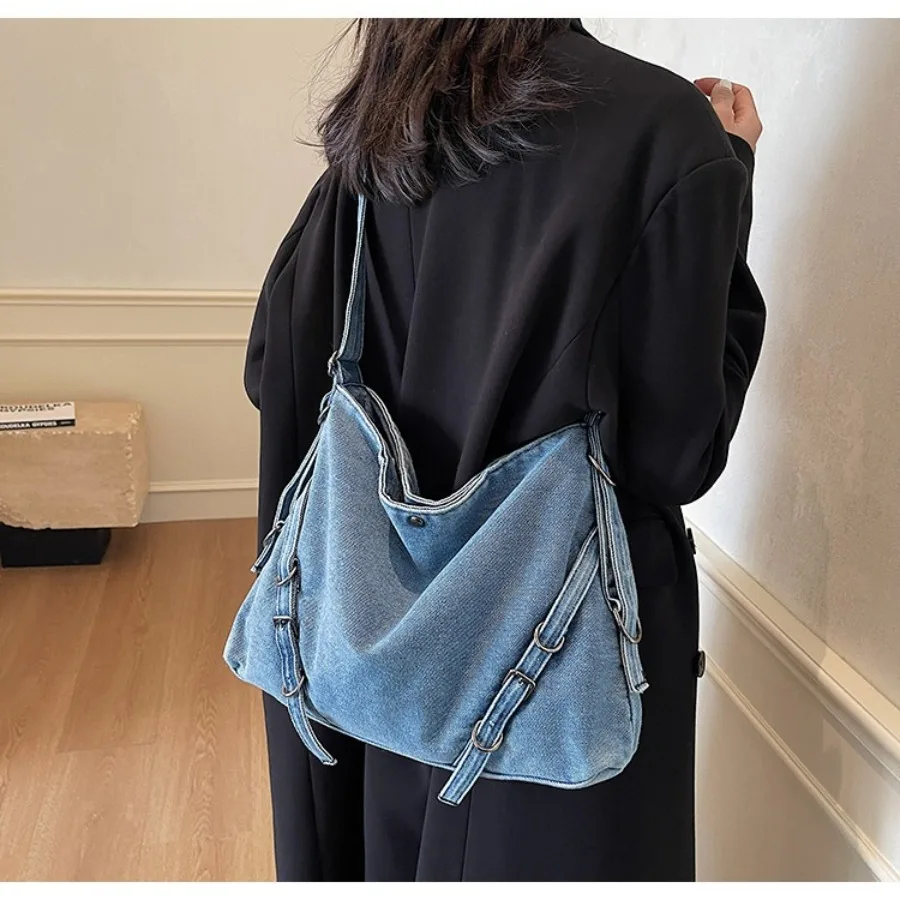 

Модные винтажные ковбойские сумки через плечо большой вместимости, женские сумки на плечо, повседневные универсальные сумки-тоут под мышками