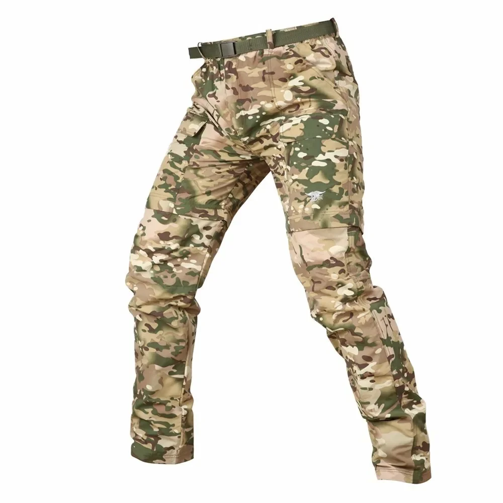 

Men's Elastic Detachable Pants Tactical Shorts Combat Training Quick Drying Wearproof Outdoor Camouflage Hunting Trousers Spring