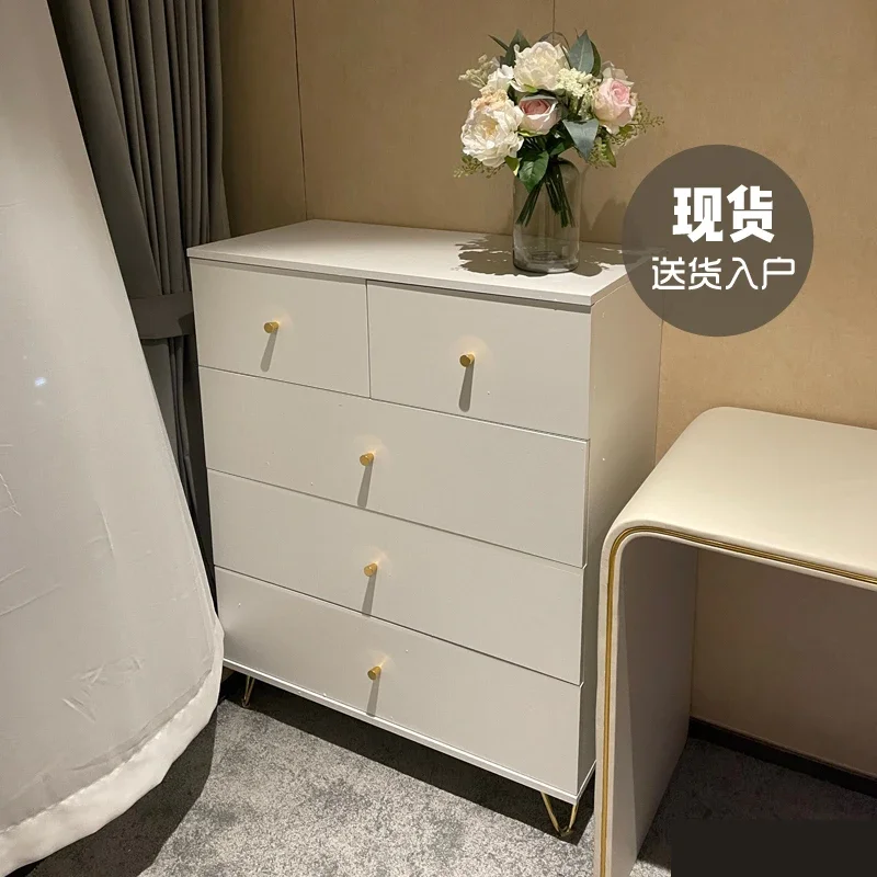 Light luxury minimalist chest cabinet storage cabinet simple modern living room locker bedroom bedside locker five bucket drawer