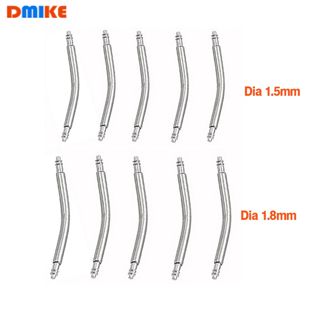 

10/20PCS Dia 1.5mm 1.8mm Bent Spring Bars Curved Watch Strap Link Bars 16mm 18mm 19mm 20mm 22mm 24mm Watch Strap Spring Bar Link