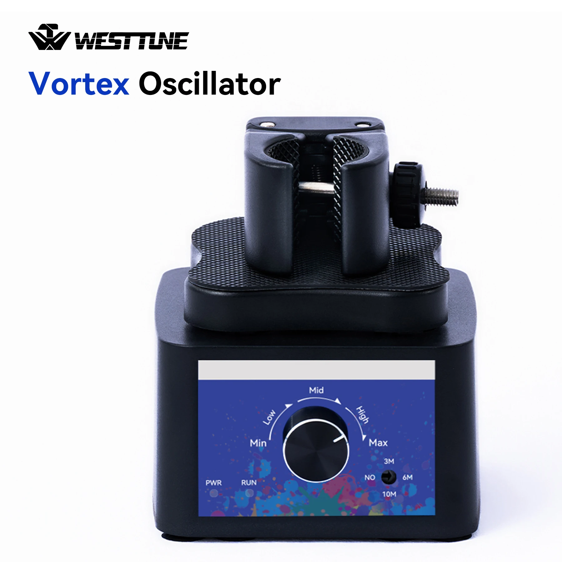 WESTTUNE Vortex Mixer Hands-Free Paint Shaker Oscillator with 1Set Stainless Steel Mixing Balls for Lab Mixing Eyelash Adhesives
