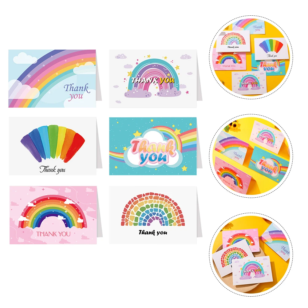

6pcs Thank You Foldable Teacher Appreciation Greeting Paper Invitation Cards for Teachers Day Gifts Holiday Cards Express