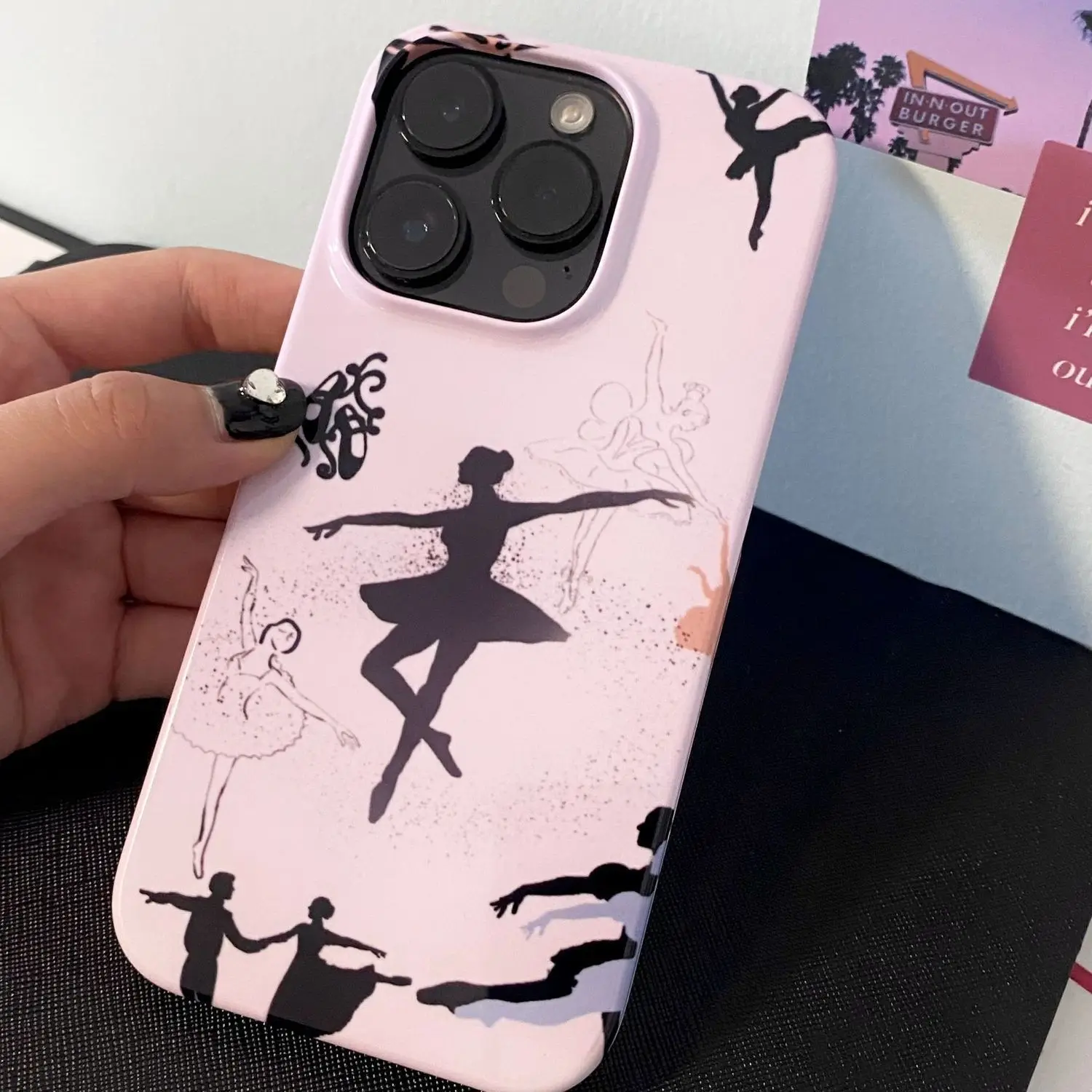 Ins Ballerina Dancer Case for iPhone 14 13 Pro Max 12 11 Pro Plus 7 8 Shockproof Protective Hard Acrylic Ultra Thin Cover