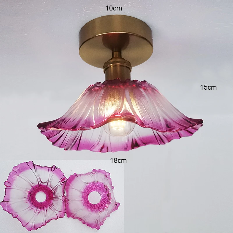 Vintage Hanger Lichten Bloem Glazen Hangende Lampen Huisdecoratie Verlichting Woonkamer Slaapkamer Nachtbed Licht Armatuur Winkel lampen woonkamers hanglampen eettafel kroonluchter lamp slaapkamer
