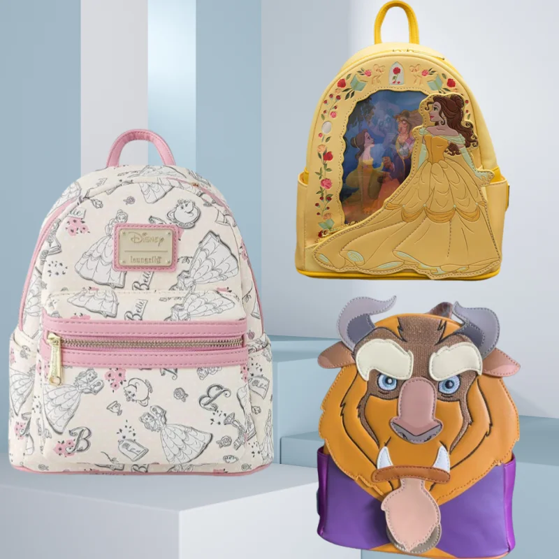 

New Loungefly Cinderella Backpack Pink Commemorative Edition Princess Series Fairy Tale Story Anime Peripheral Backpack Girl Bag