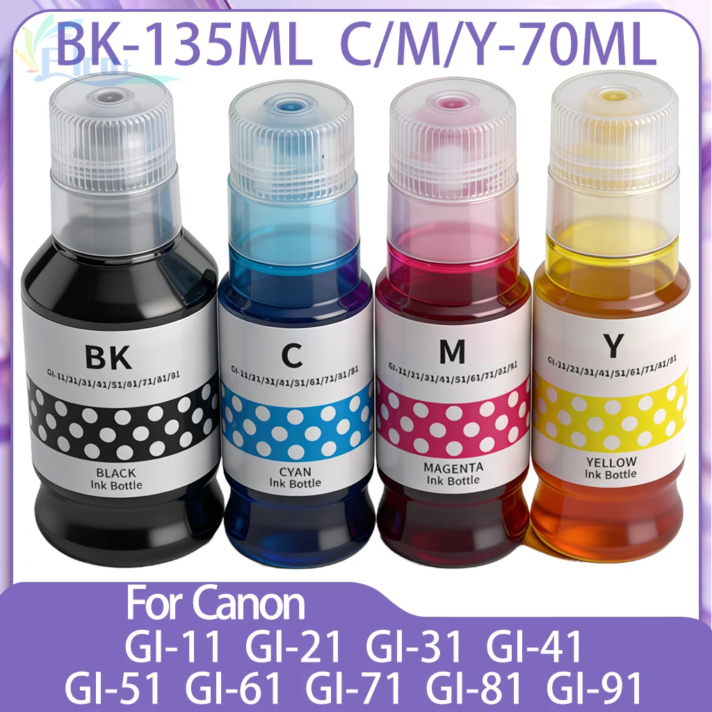 GI-11 GI-21 GI-31 GI-41 GI-51 GI-61 GI-71 GI-81 GI-91 Refill Ink Kit For Canon PIXMA G3520 G3560 G3570 G3571 G3572 Printer Ink