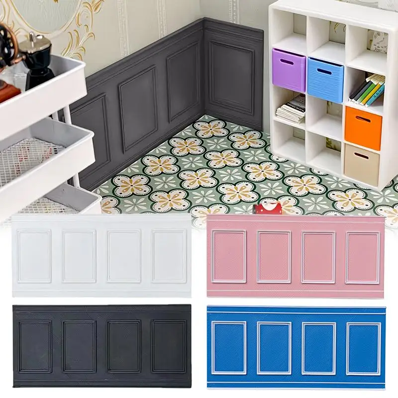 1Pcs Role Play Doll House Accessories Dollhouse Square Wall Skirt Wall Panel For Micro Landscape Window Display-New