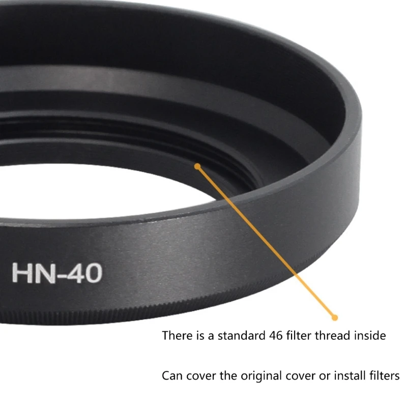 HN-40 Screw-on Lens Hood for Z-DX 16-50mm f3.5-6.3VR Lens Shade 46mm Lens Caps