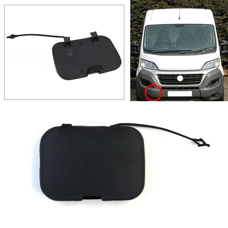 Fit Peugeot Boxer Citroen Relay 735589821 Black Car Front Bumper Grille Towing Eye Hook Cover For Fiat Ducato 2014 2015-2019