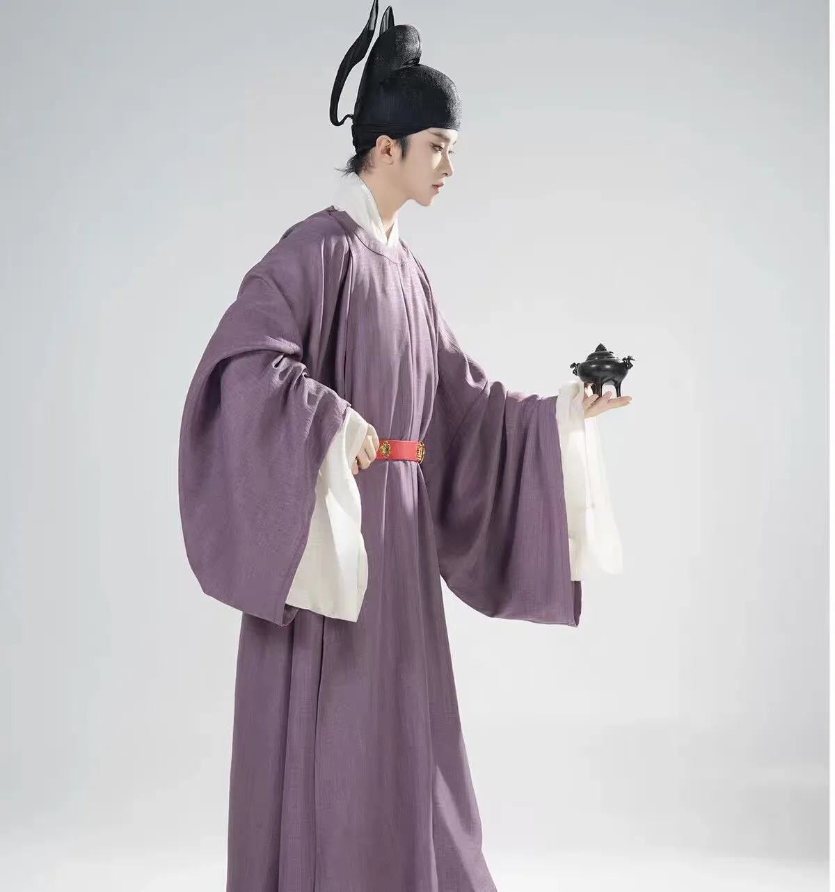hanfu-in-stile-tang-cinese-vintage-per-uomo-tinta-unita-vestibilita-ampia-collo-rotondo-abito-taoista-kua-pao-abbigliamento-casual-quotidiano-per-cosplay