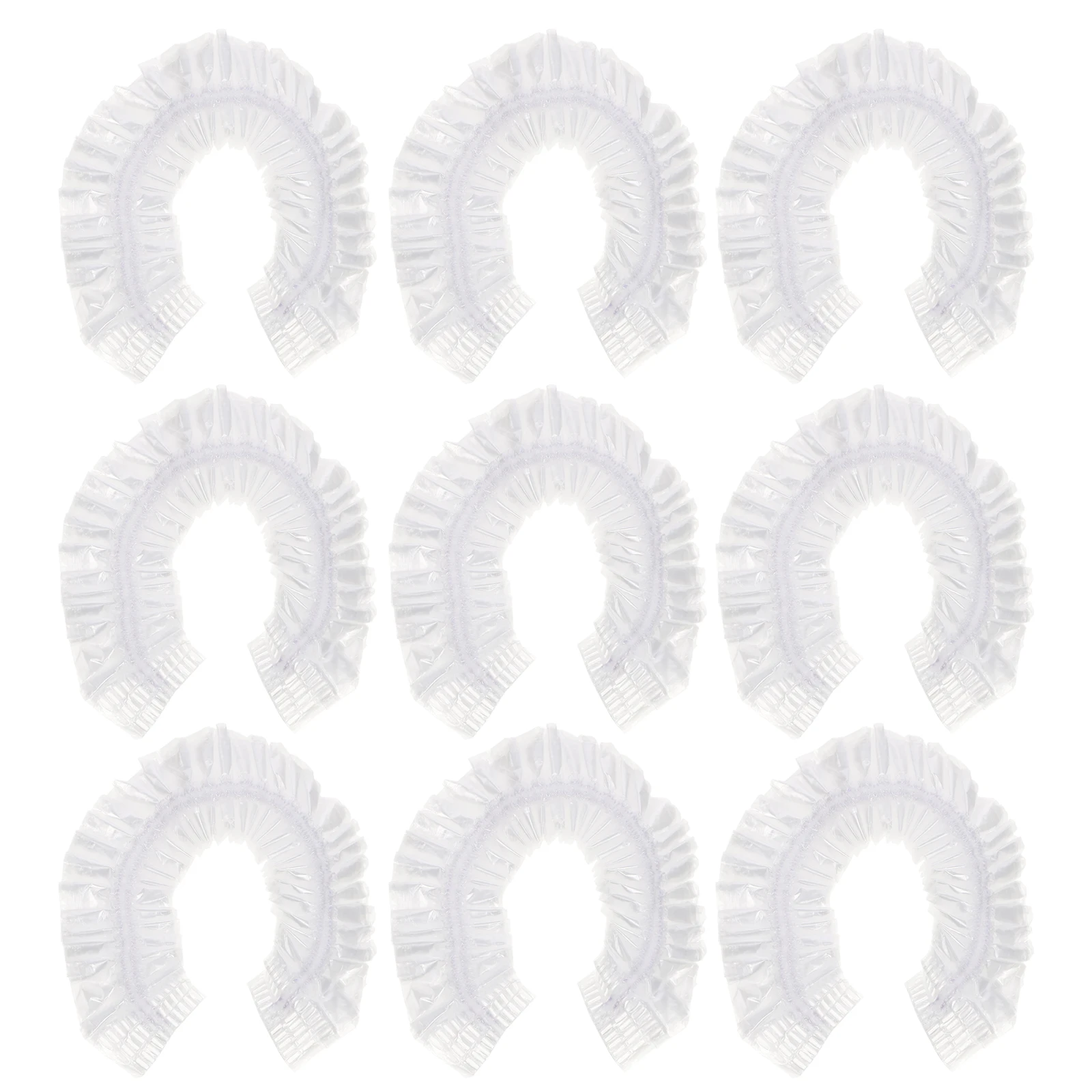 

200pcs Waterproof Hair Cap Disposable Shower Bath Hats for Female Home Salon Hotel Use Lightweight Elastic PE Material