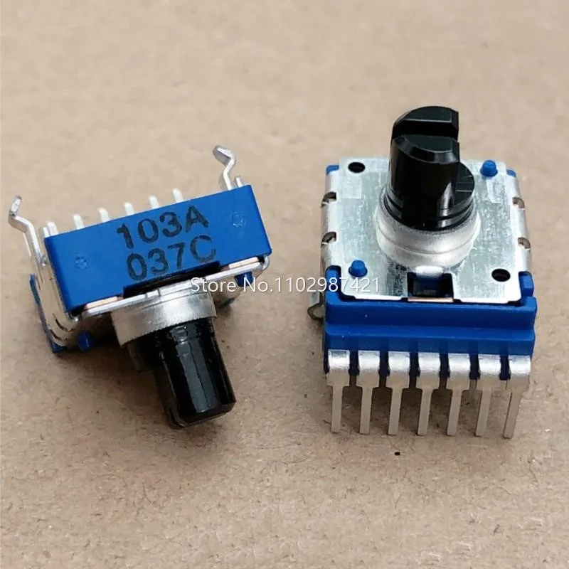 1 Piece RK14 Type Amplifier Knob KB-290 Electronic Organ Volume Potentiometer 7Pin Vertical B10K A10K B103 A103 D Axis 8MM/13MM