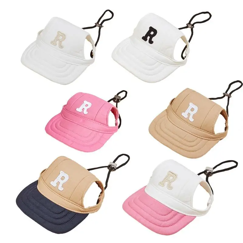 قابل للتعديل الكلب بونيه قبعة مطرزة الكلب الرياضة إلكتروني قبعة لينة تنفس الأذن يتعرض الشمس التظليل قبعة بيسبول مستلزمات الحيوانات الأليفة