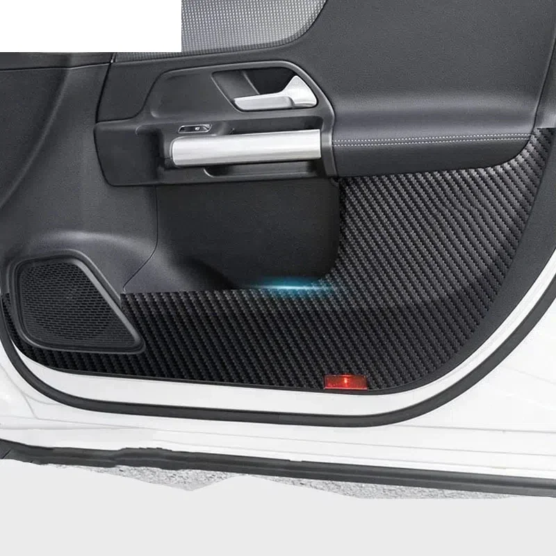 

For Mercedes Benz EQA EQB 260 EQC 350 2020-2024 Suede Carbon Fiber Sticker Door Anti Kick Cover Protection Mat Accessories