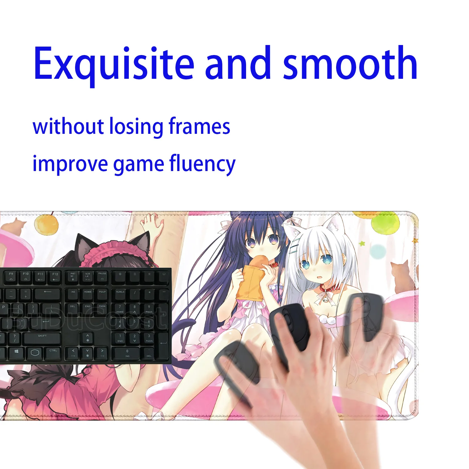 大型マウスパッド 時崎狂三 デート・ア・ライブ アニメ セクシーガール マウスパッド ゲーミングアクセサリー キーボード PC ゲーマー アニメ ラバーマウスパッド