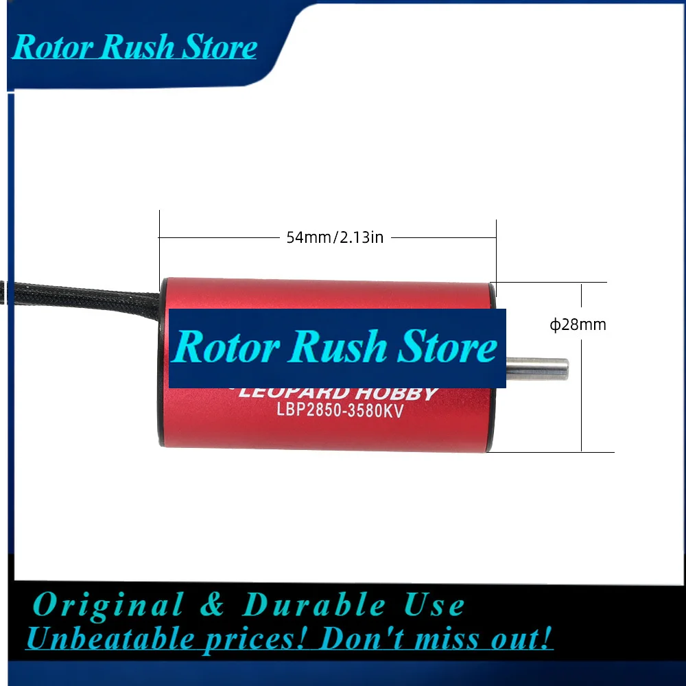 RoRuSLeopard Hobby Brushless Motor 2850 Electromotor 3790KV 3580KV For Rc Car 1/16 1/14 1/12 Buggy Monster 300-450mm Rc Boat