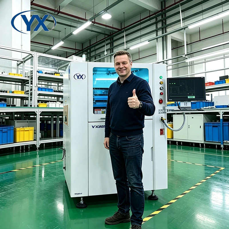 Automatic Solder Paste Printer YX3070-T with Two Independent Motorised Printheads for SMT Production Line