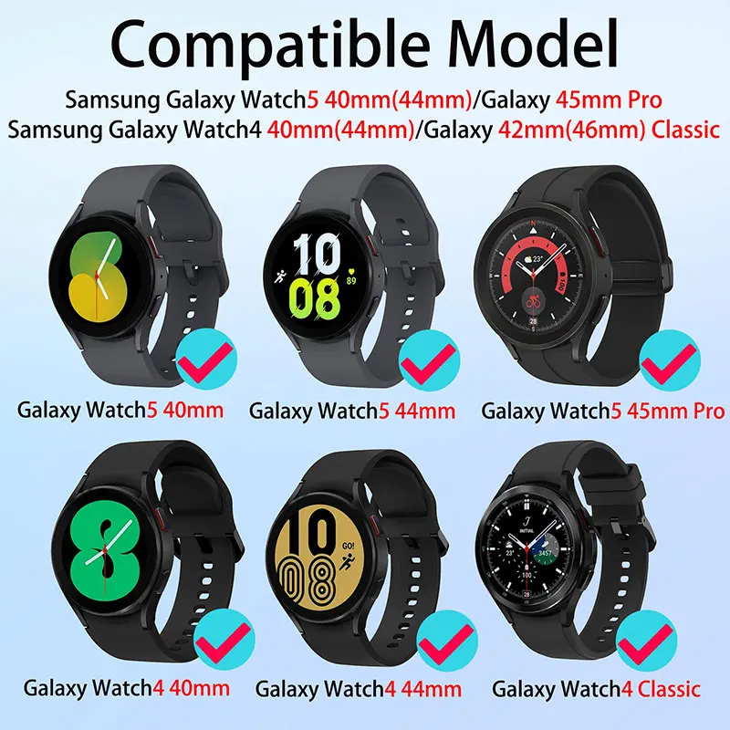 20MM Milanese Watch สำหรับ Galaxy Watch 4สาย40mm 44mm 4 CLASSIC 42/46mm โลหะ Correa สำหรับ Samsung Galaxy Watch 5 Pro 45mm