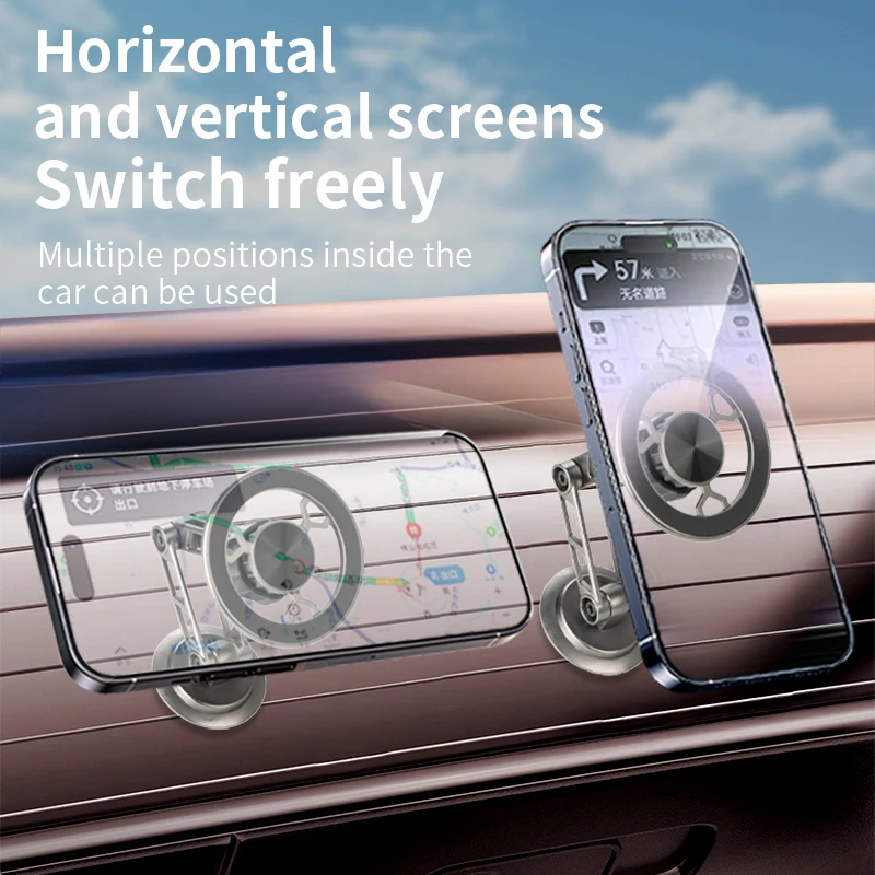 حامل هاتف السيارة المغناطيسي 360 لهاتف Xiaomi 15T Redmi Note 15 14، Google Pixel 10 9، OnePlus 11،Oppo Reno 13 Pro، Moto G86 Stand Mount