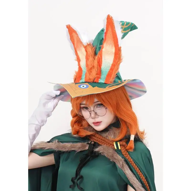 DAZCOS Aurora lapin Cosplay chapeau Costume jeu lapin Cosplay chapeau avec deux oreilles de lapin accessoire de déguisement pour la fête d'halloween