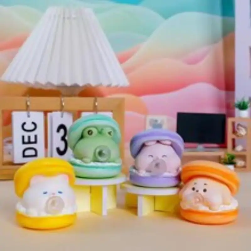 *1/4Pcs Office Funny Vent Toy Creative Cute Animal Spit Bubble Burger Stress Relief Pinch Kid's Toys Desktop Decorative Ornament