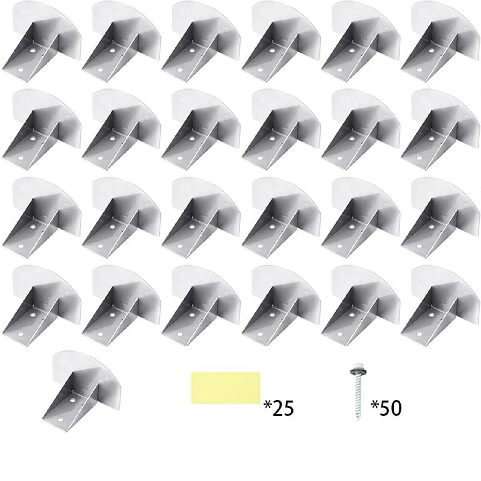 Steel Roof Snow Stop 25 Pieces Household Ice Buildup Stops Weather-Resistant Roof Snow Guards For Apartment Winter Shingle