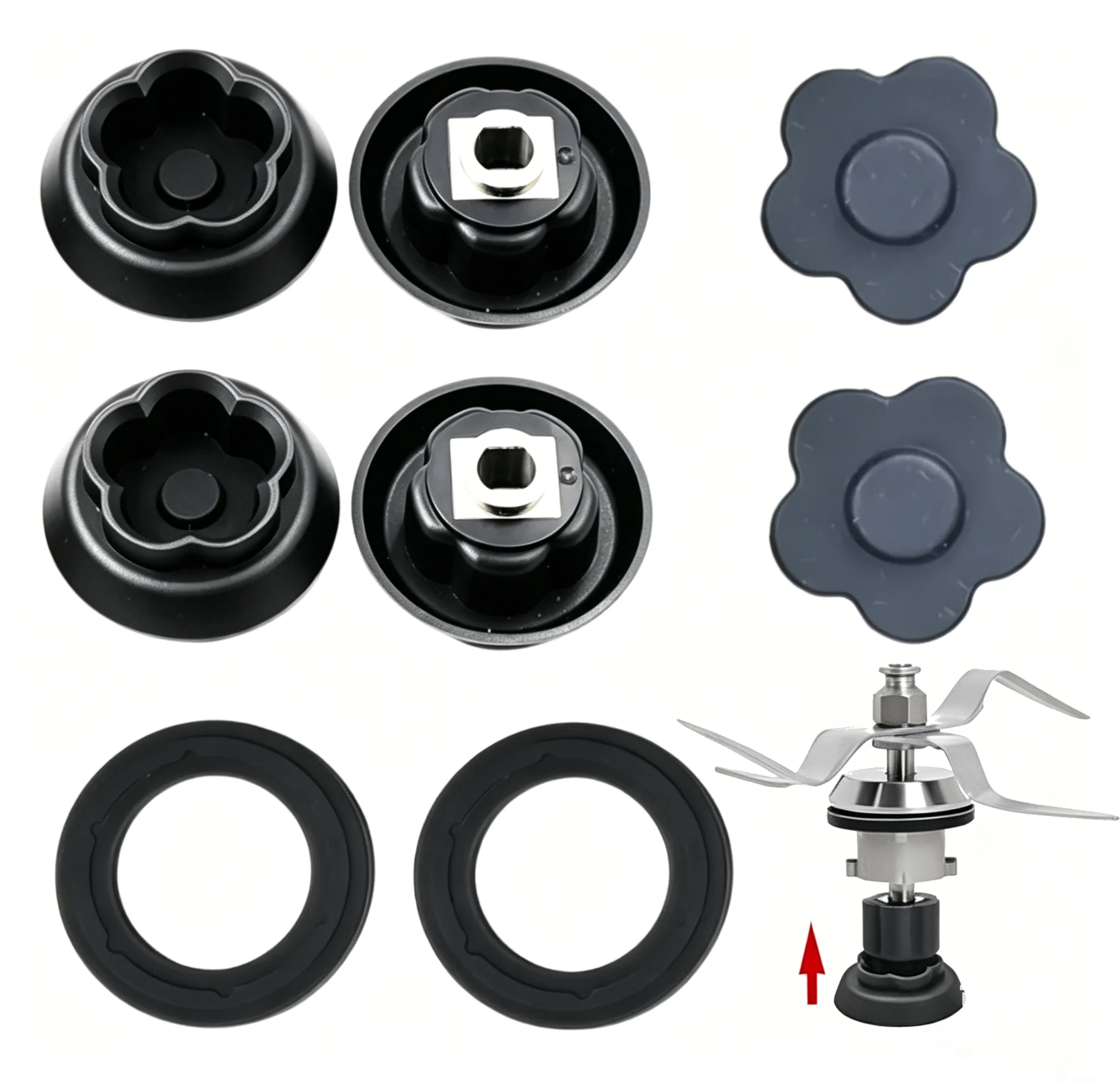 Conector de Cuchilla para Embrague, 2 Piezas, Rueda de Accionamiento de 5 Dientes para Licuadora Monsieur Cuisine Smart 2.0, Piezas de Repuesto