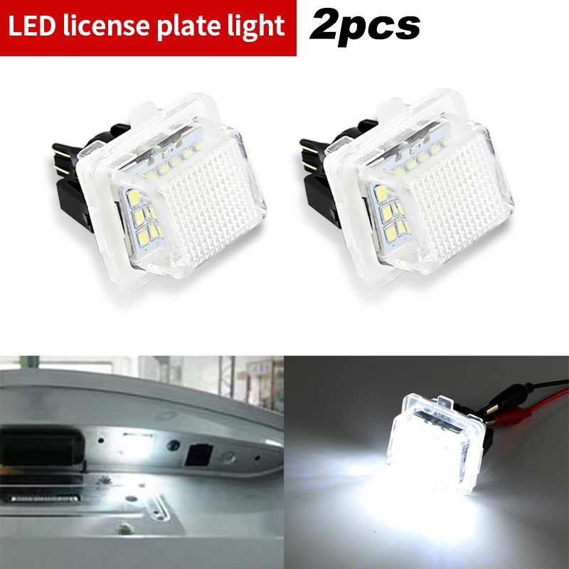 

2pcs Canbus Car LED Number License Plate Light LED License Lamp for Benz W204 facelift W205 W216 W218 W212 W231 OEM#:A2218200856