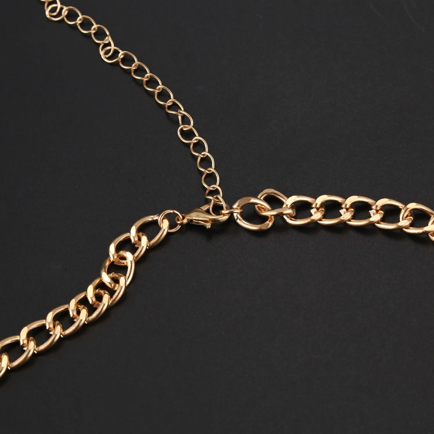 

Durable Vintage Body Epaulet shoulder chain collar Dangling Tassel gold