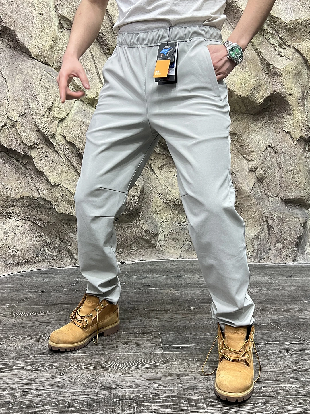 

Уличные мужские мягкие повседневные брюки с 3D пошивкой, водонепроницаемые, дышащие, дышащие, с прямыми штанинами в стиле шино, Ci Outdoor Sle