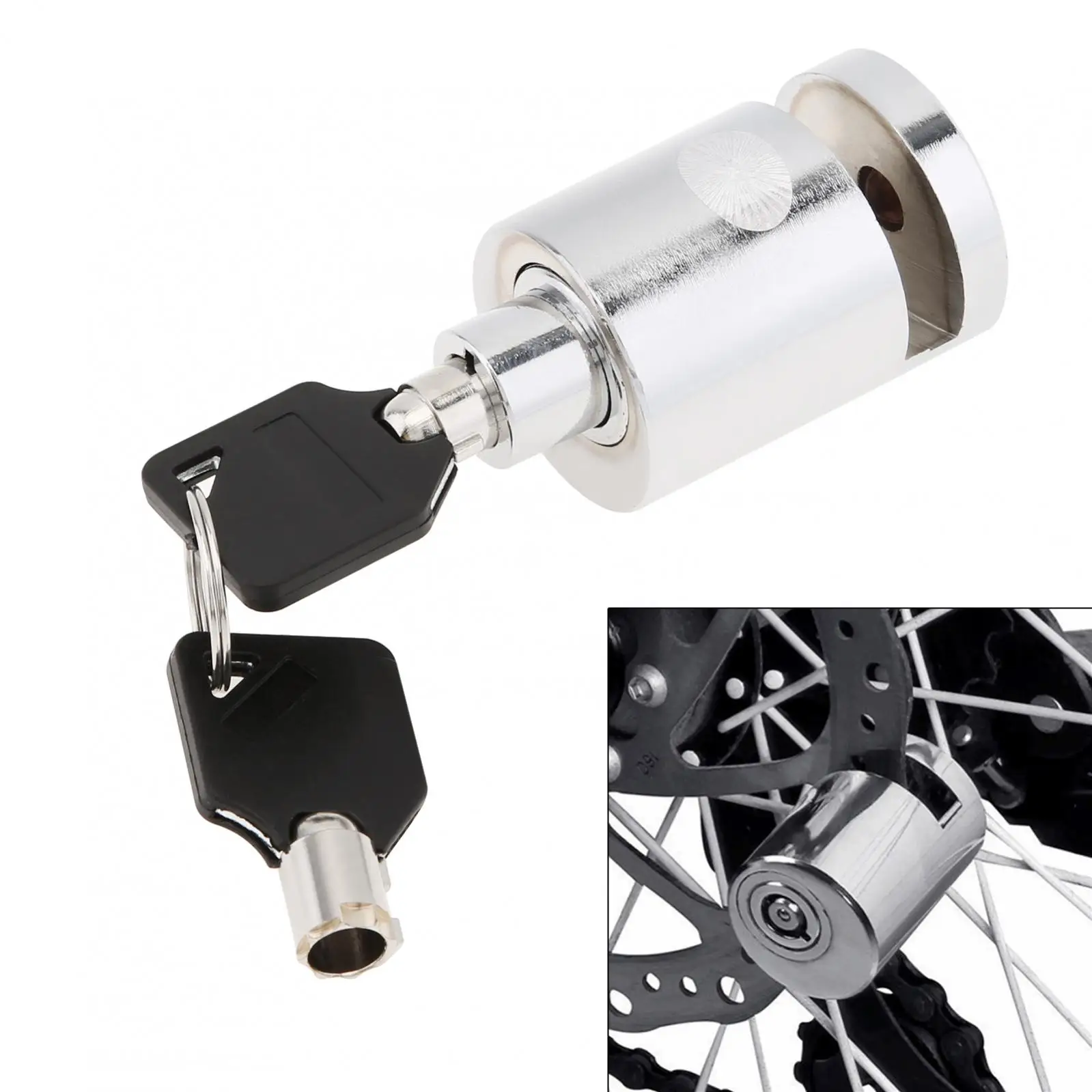 

Portable Mini Stainless Steel Motorcycle Anti-Theft Disc Brake Lock for Bike / Motorbike / Electric Car Lock with Two Keys