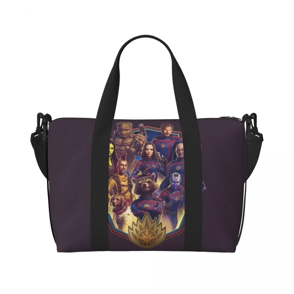 

Custom Superhero Tote Bag Women Large Capacity Guardians of the Galaxy Gym Beach Shoulder Travel Bag