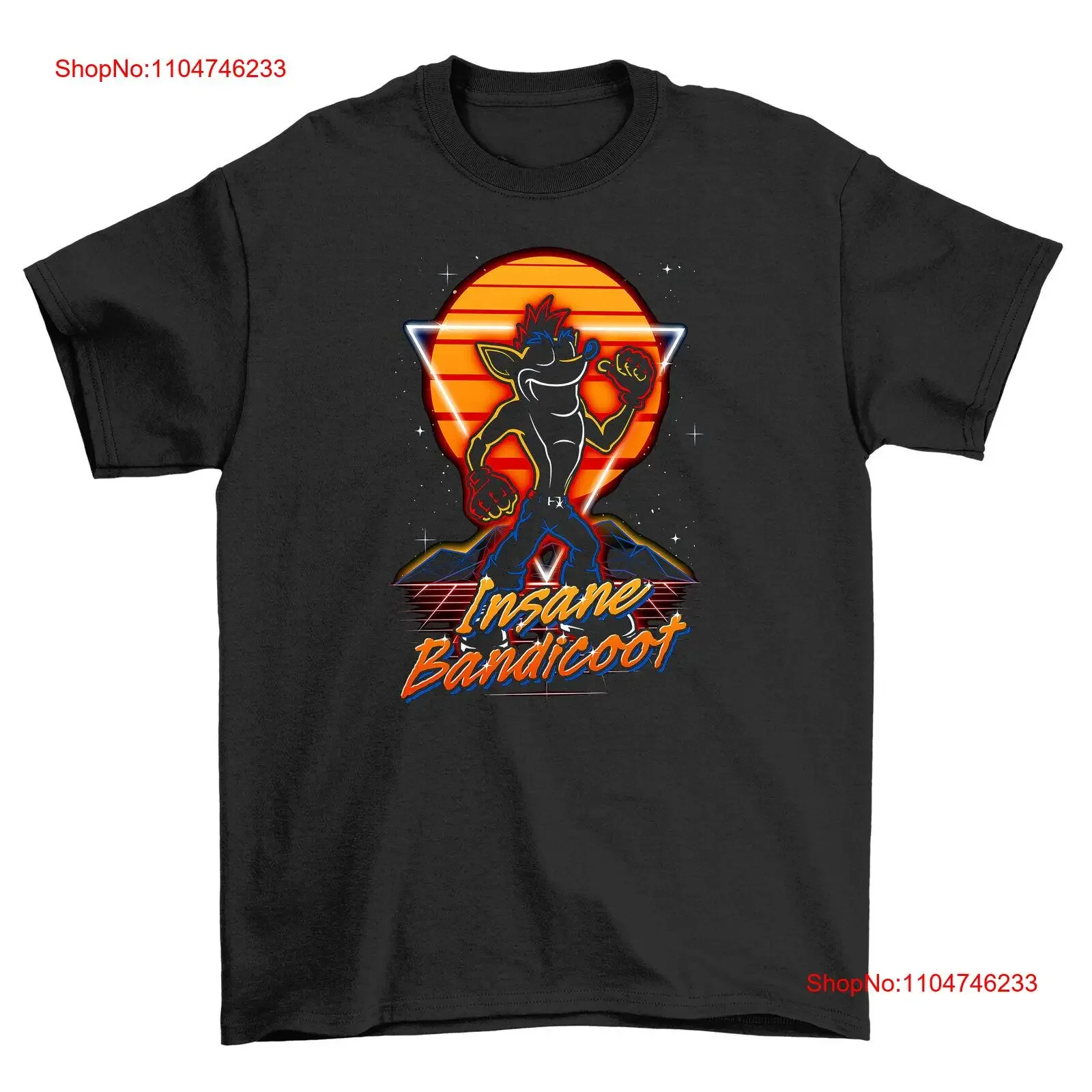 Retro Insane Bandicoot t shirt Hilarious Crash on Wheels Funny Design vintage Washed Versatile Casual designer clothes