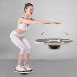 Wooden Wobble Balance Board Exercises Training Non-Slip Multifunctional Yoga Waist Twisting Board Fitness Equipment Home Gym