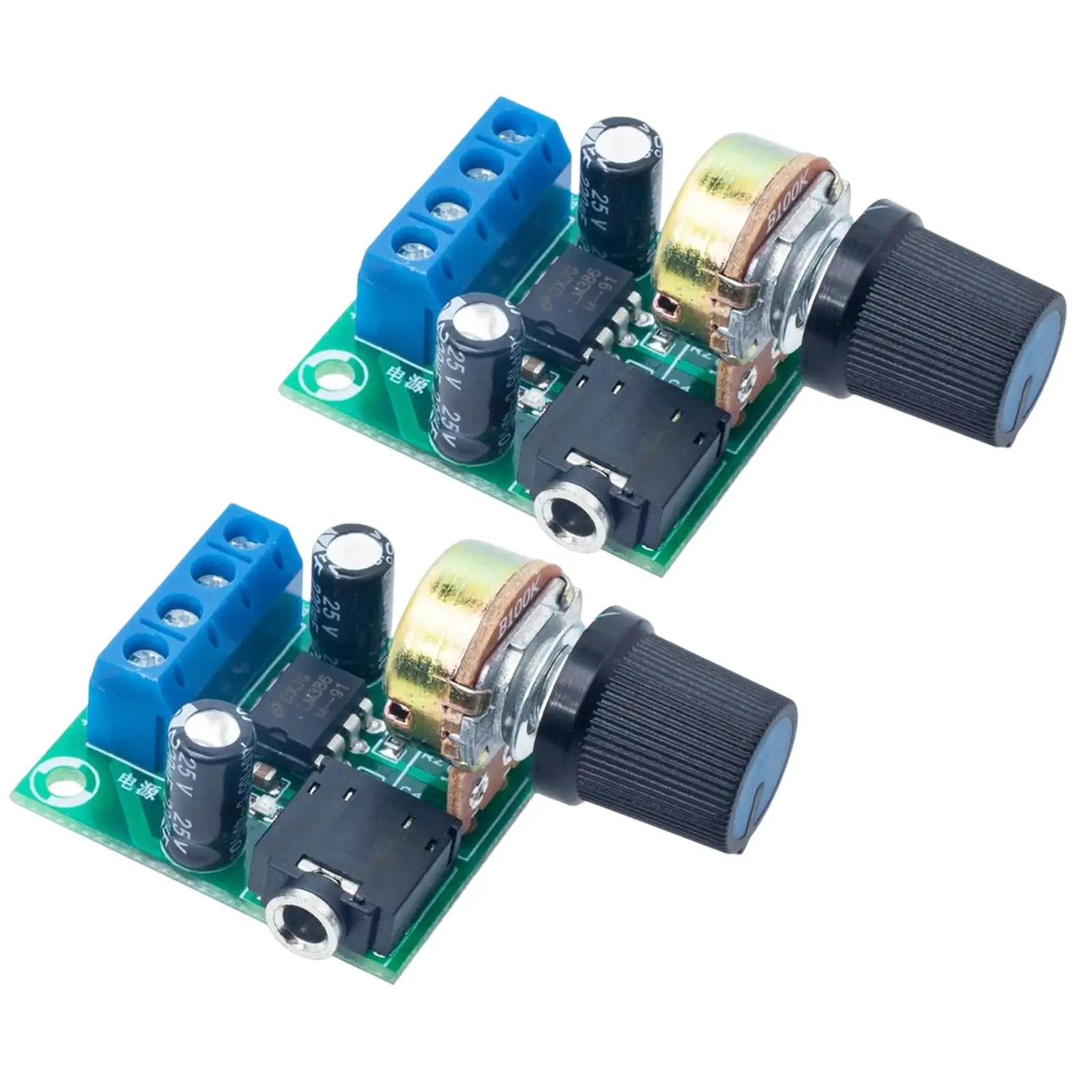 LM386 Audio Amplifier DIY Kit Board 3 12V Low Power Consumption Module with Volume Knob for Hobbyists