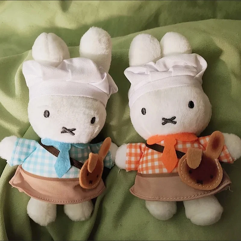 Pendentif en peluche Miffy Kawaii, série de cuisine, jouet en peluche, accessoires de sac à dos, poupée en peluche mignonne, porte-clés Dopamine, cadeaux