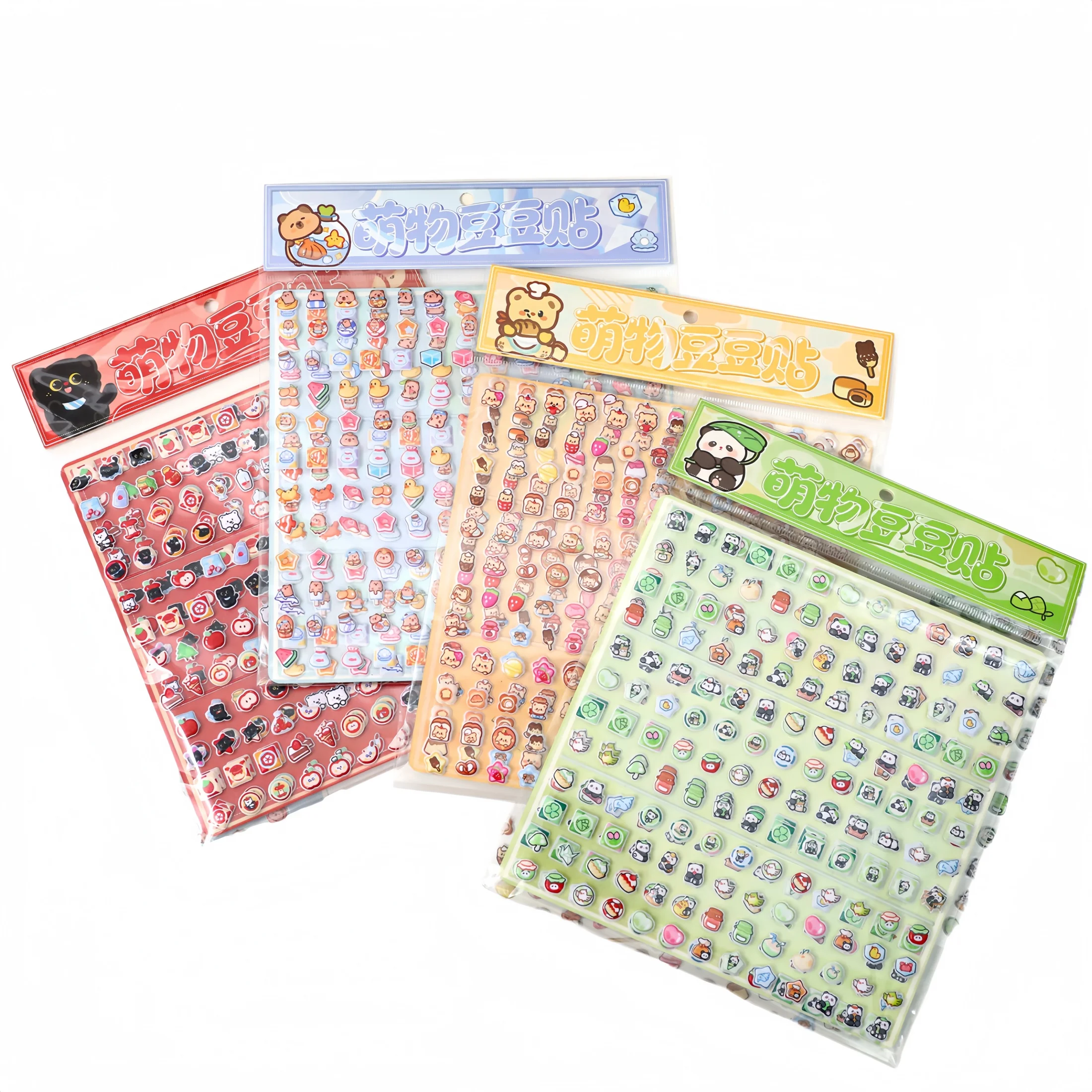 Cute Pet Animal Bubble Stickers, Adorable Panda Stickers, Creative Journal Stickers, Decorative Stickers for Phone and Water Bottles, 1 Set Includes 2 Large Stickers