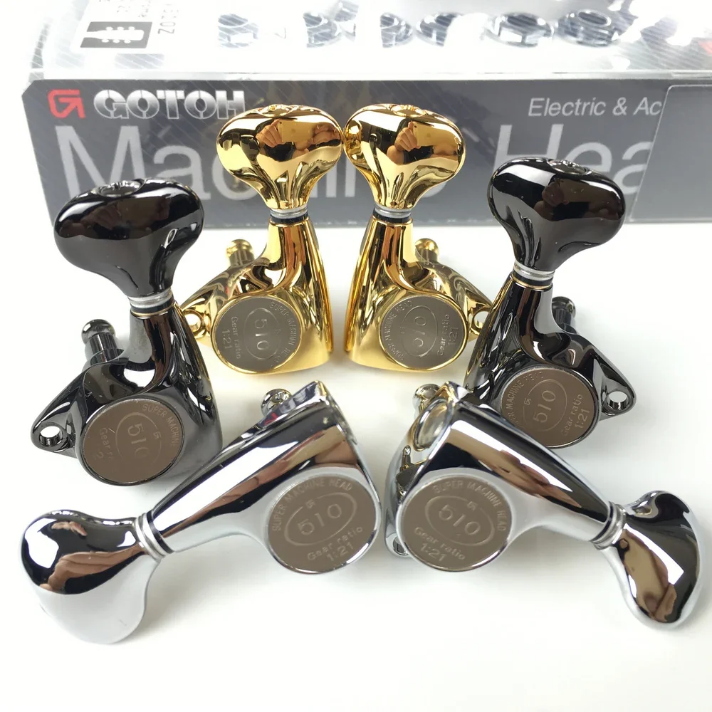 

Original L3+R3 GOTOH SGV510Z-S5 Electric Guitar Machine Heads Tuners ( Chrome Silver Cosmo Black Gold ) Tuning Peg MADE IN JAPAN