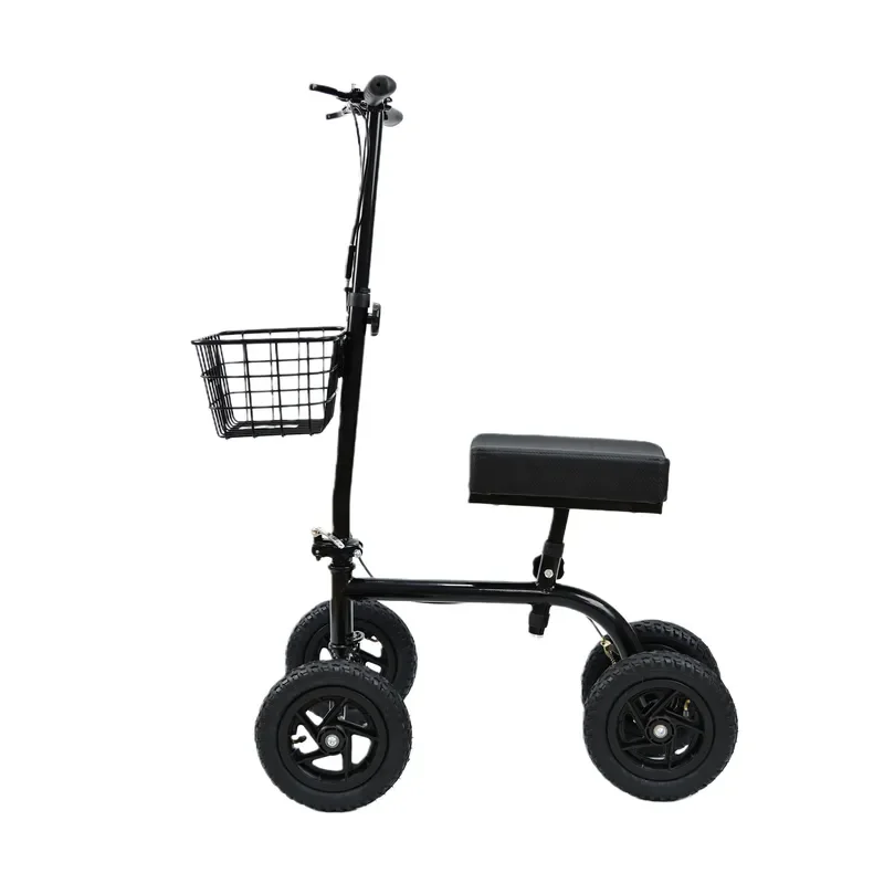 Adjustable Knee Walker Scooter for Broken Leg Recovery Outdoor All Terrain Steerable Mobility Aid Safety Equipment Support